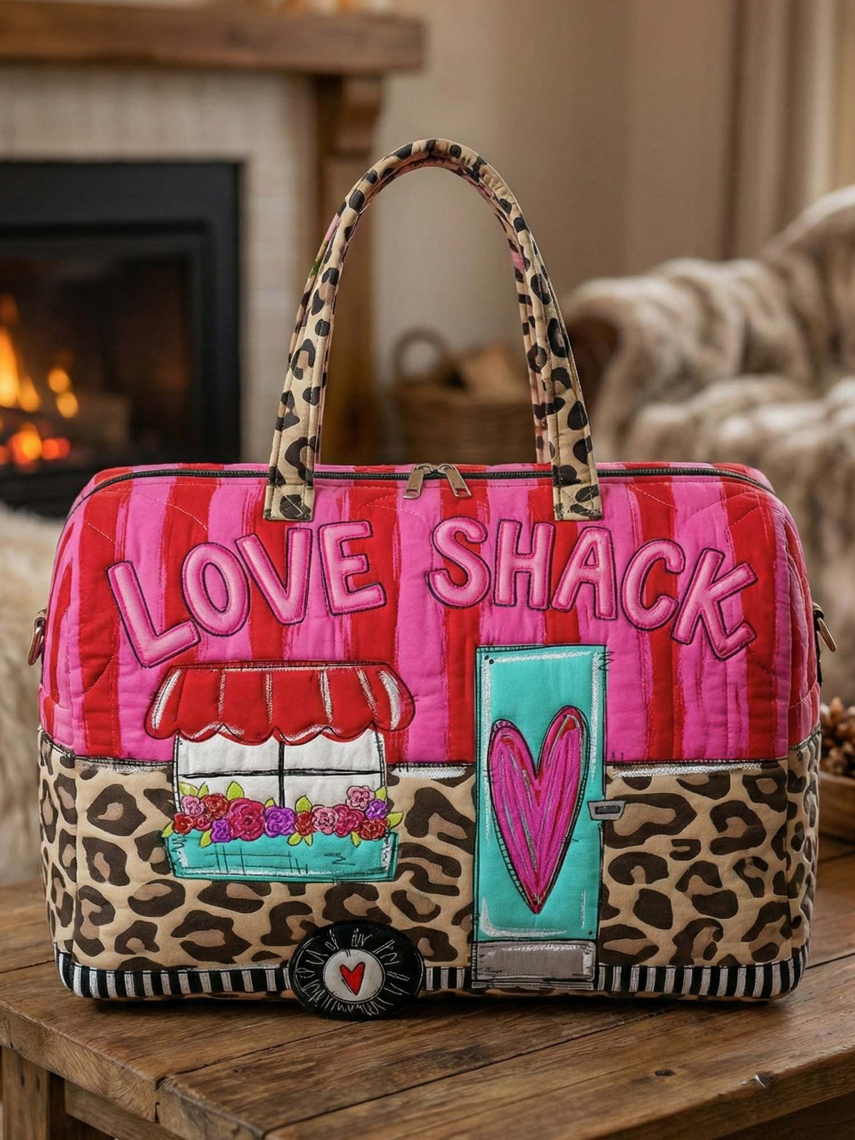 LOVE SHACK Quilted Duffle Bag
