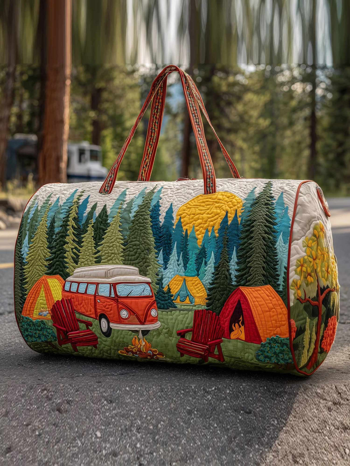 Campfire Dream Quilted Duffle Bag