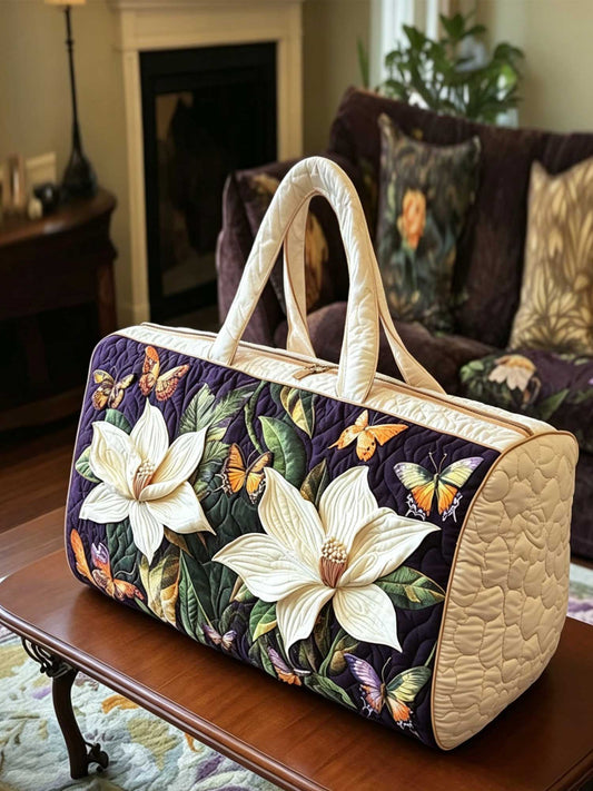 Floral Harmony Quilted Duffle Bag