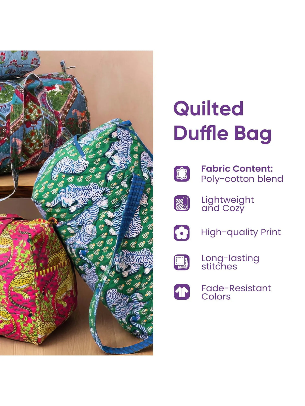 Sea Turtle Quilted Duffle Bag
