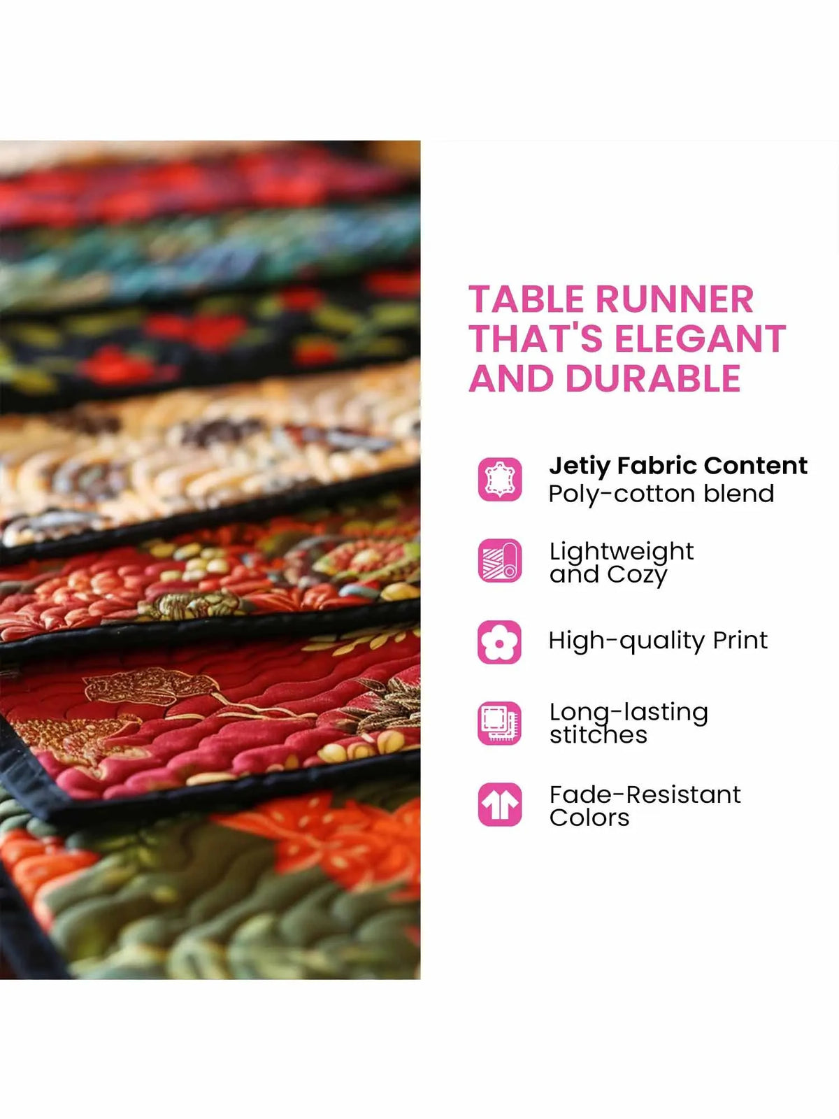 Dynamic Horse Quilted Table Runner