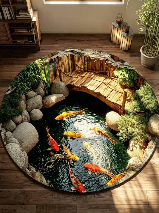 Koi Garden Round Carpet