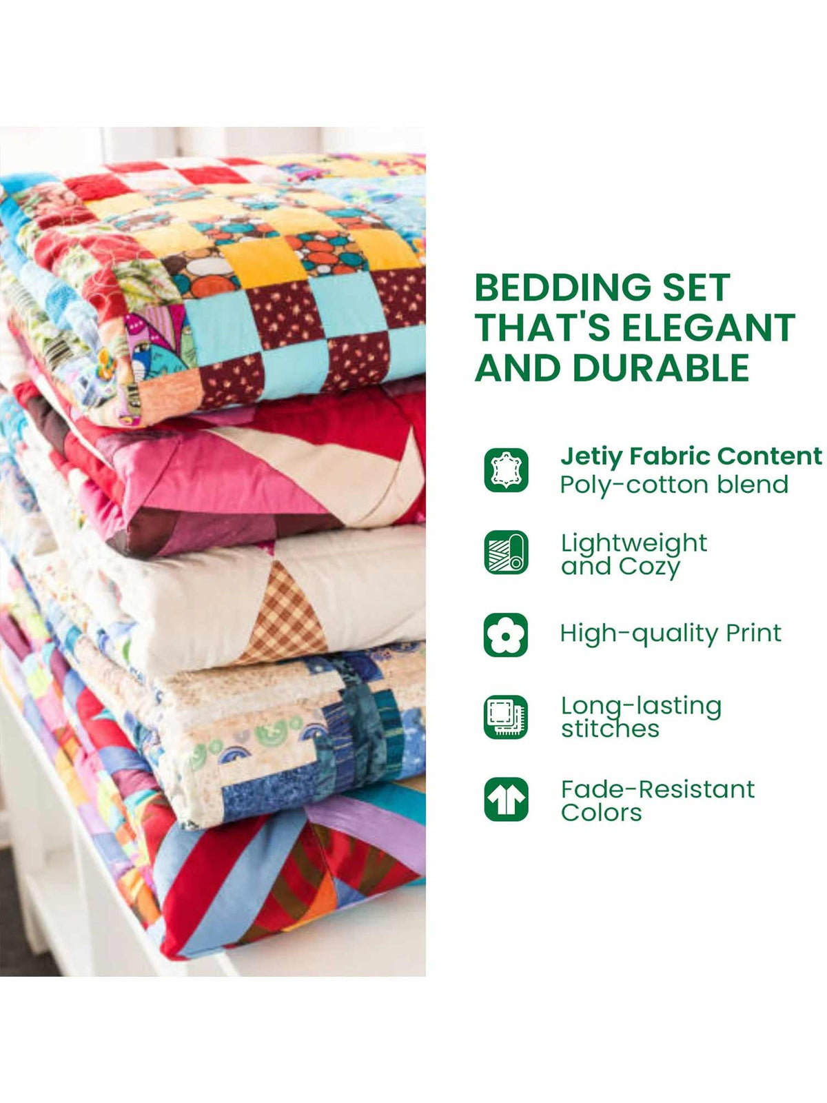 Heritage Patchwork 3-Piece Quilted Bedding Set