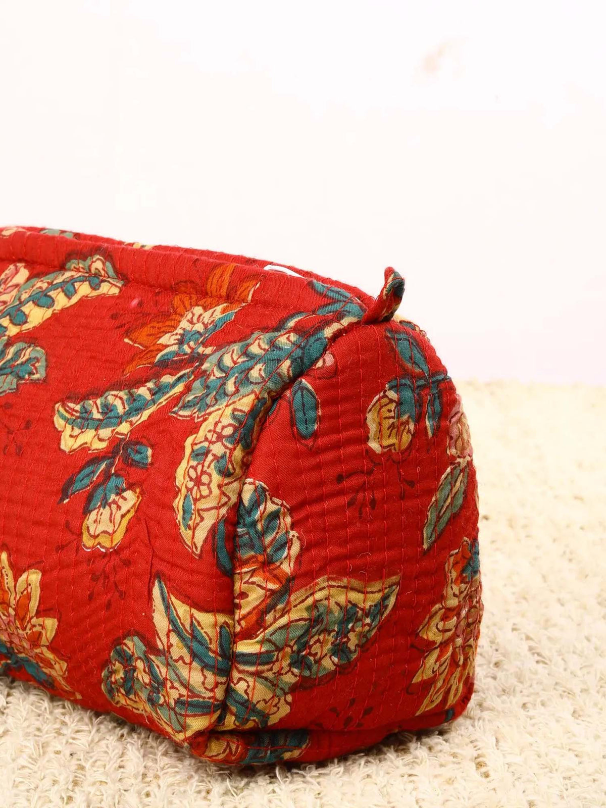 Meadow Chicken Cotton Quilted Cosmetic Bag